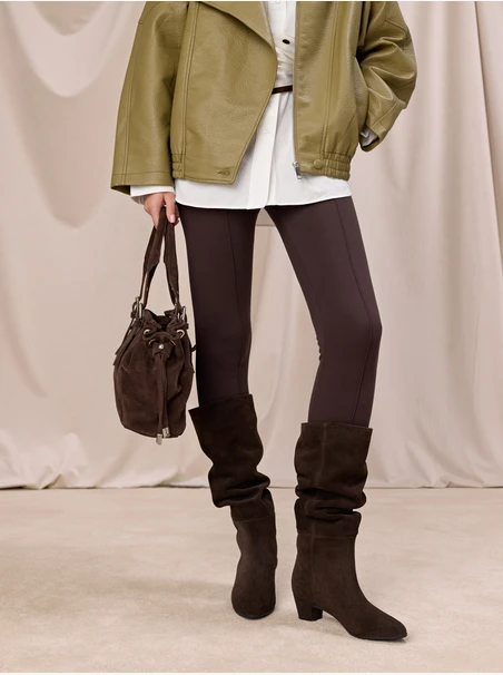 Braune Stiefel mit Absatz