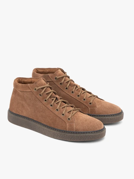Braune Velourslederstiefel