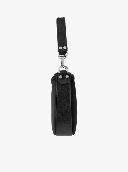 Handtasche aus schwarzem Leder und Velours