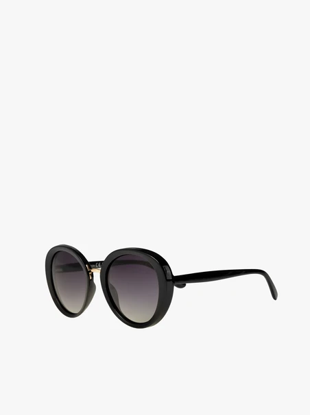 Runde schwarze Sonnenbrille