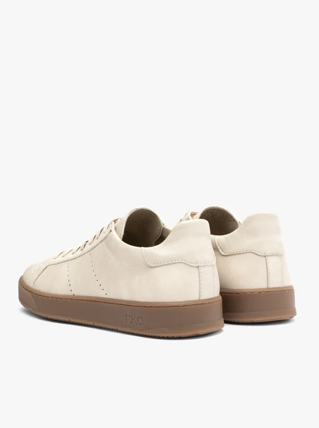 Cremefarbene sportliche Halbschuhe