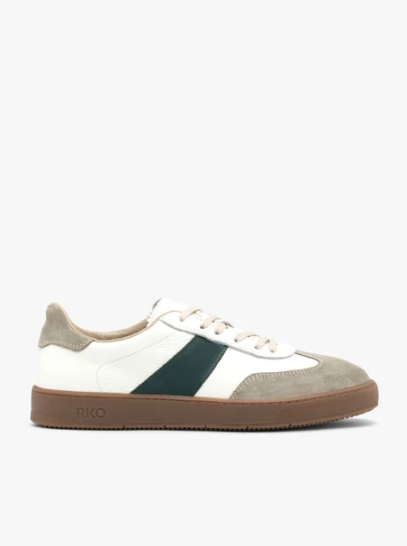 Cremefarbene sportliche Halbschuhe
