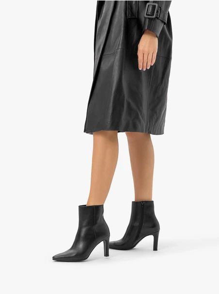Schwarze Stöckelschuhe aus Leder