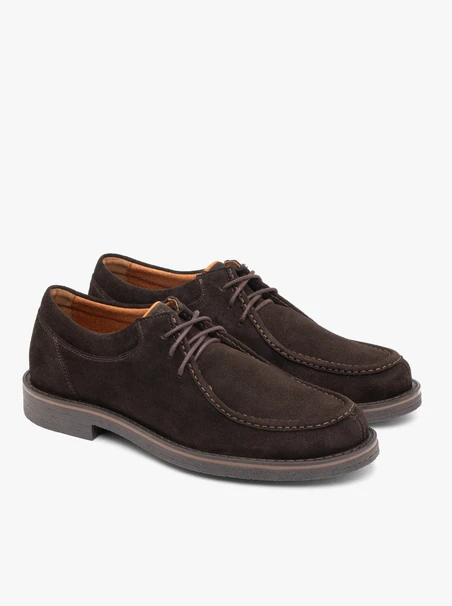 Braune lässige Velourslederhalbschuhe