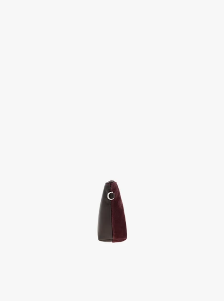 Burgunderrote Handtasche mit Kette