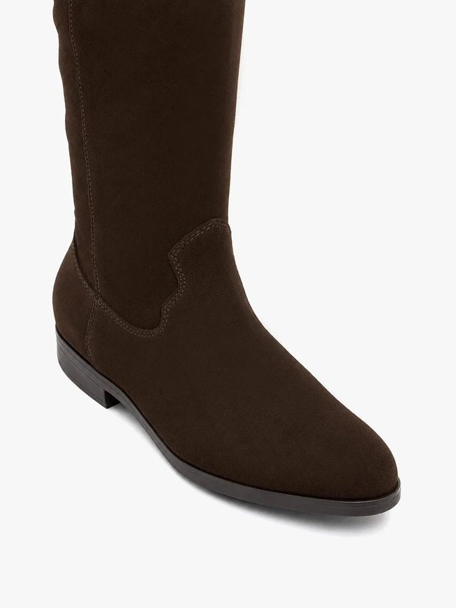 Braune Velourslederstiefel