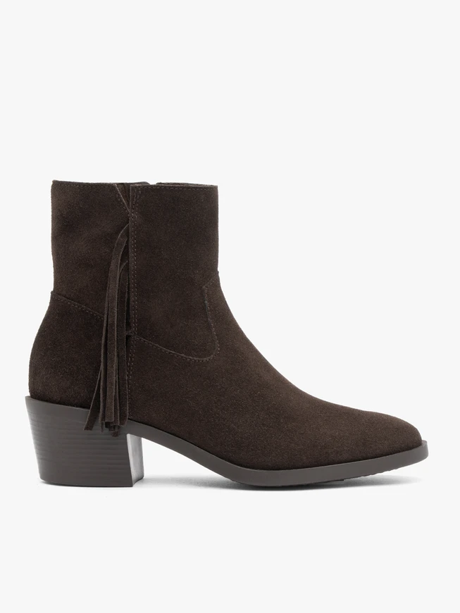 Dunkelbraune Lederstiefel
