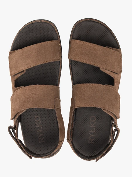 Braune Klettsandalen