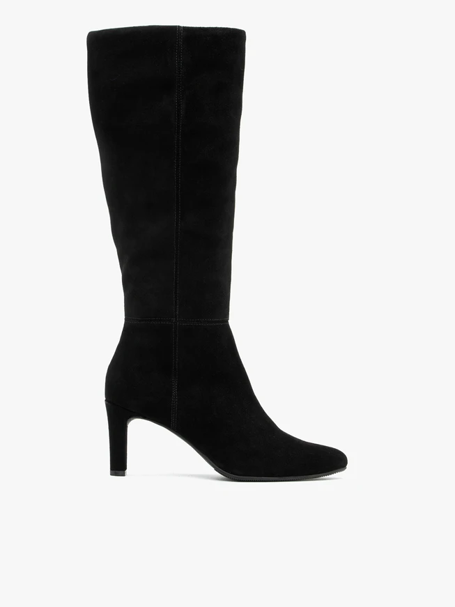 Schwarze Stiefel mit breitem Schaft