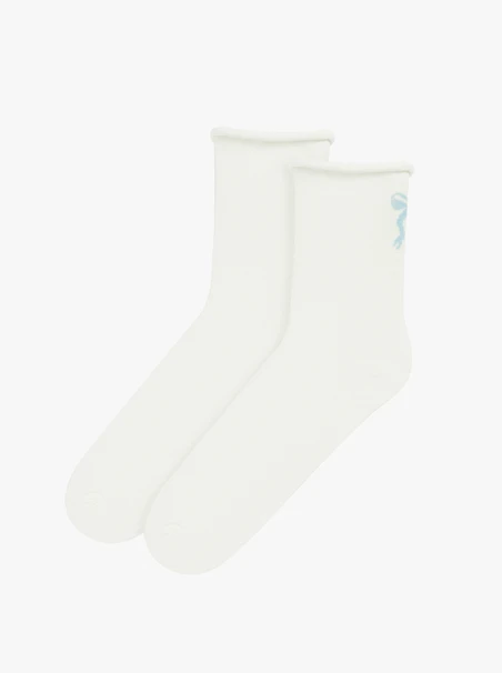 Weiße Baumwollsocken