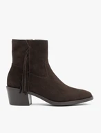 Dunkelbraune Lederstiefel