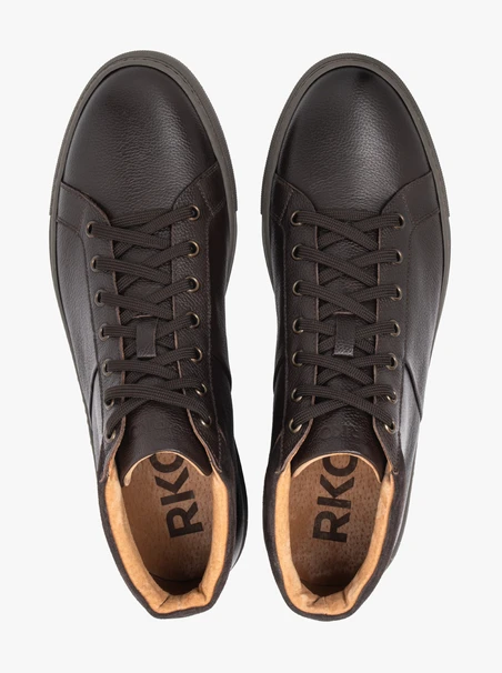 Dunkelbraune Lederstiefel