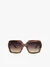 Quadratische Sonnenbrille mit Pantherrahmen