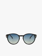 Runde Sonnenbrille mit blauen Gläsern