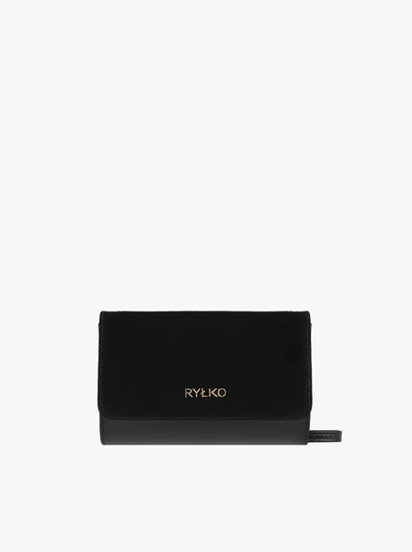 Schwarze kleine Handtasche mit Kette