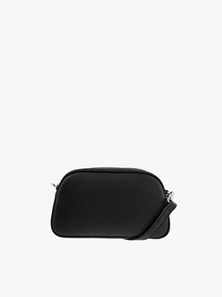 Handtasche aus schwarzem Leder und Velours