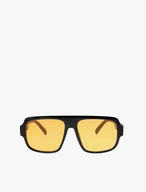 Unisex Brille schwarz mit gelben Gläsern