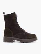 Dunkelbraune Velourslederstiefel