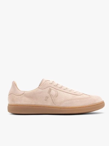 Beigefarbene Sportschuhe zum Schnüren