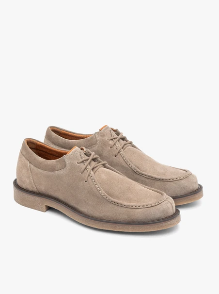 Beige lässige Veloursleder Halbschuhe