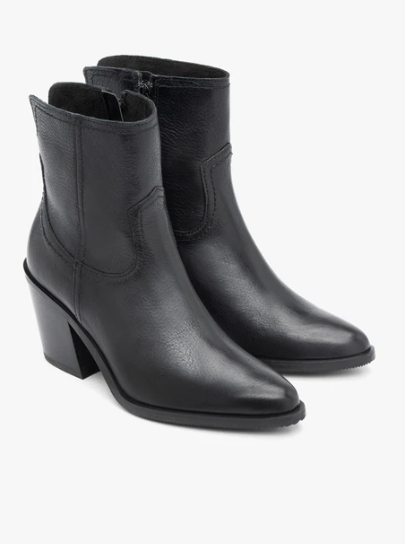 Schwarze Stöckelschuhe aus Leder