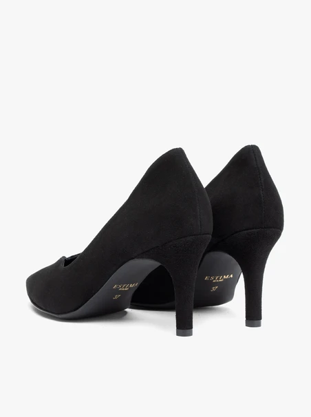 Schwarze Stiletto-Pumps aus Velours