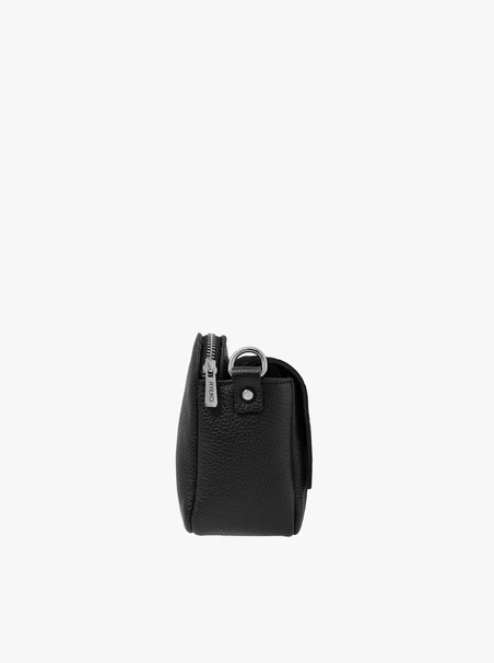 Schwarze kleine Handtasche mit Krokodilledermuster