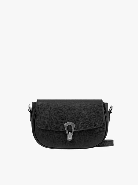 Schwarze Handtasche mit dekorativer Schnalle