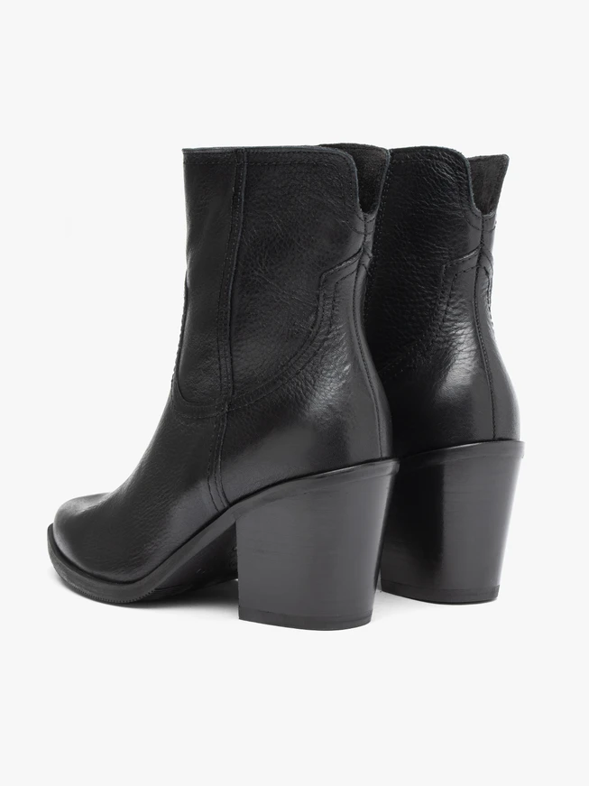 Schwarze Stöckelschuhe aus Leder
