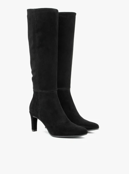 Schwarze Stiefel mit schmalem Schaft