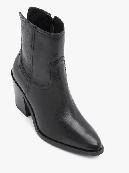 Schwarze Stöckelschuhe aus Leder