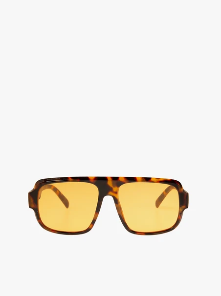 Unisex-Pantherbrille mit gelben Gläsern