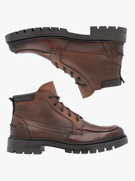 Braune Vollnarbenlederstiefel