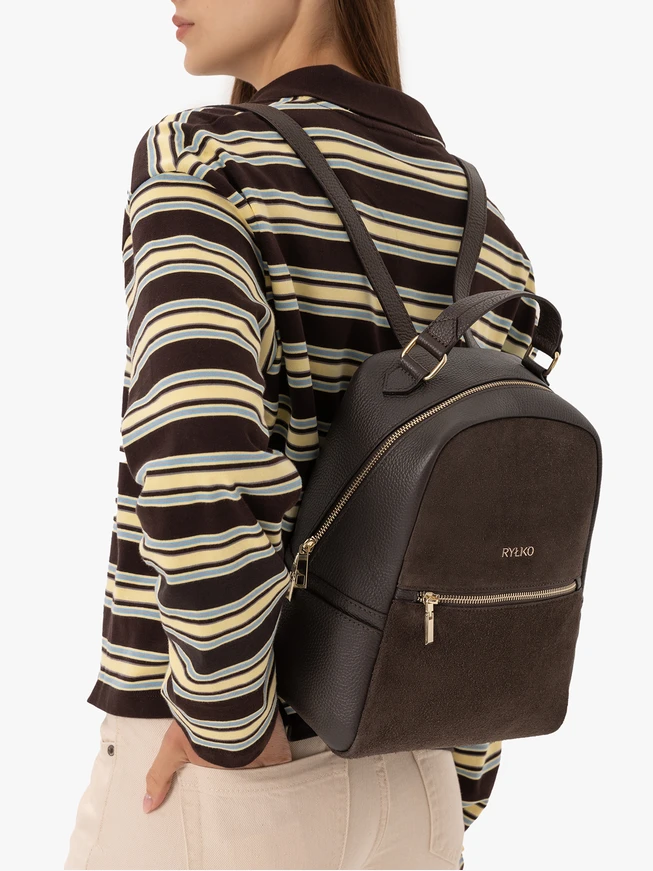 Brauner Lederrucksack medium