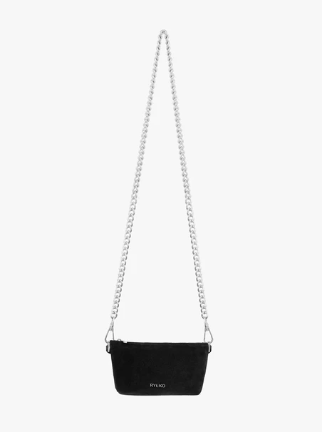 Schwarze Kettenhandtasche