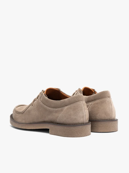 Beige lässige Veloursleder Halbschuhe