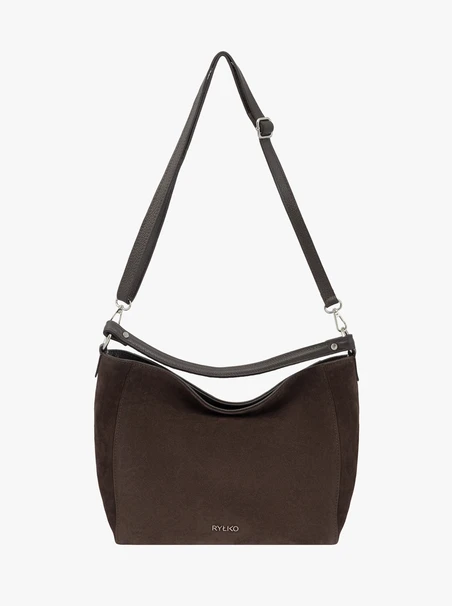 Dunkelbraune weiche A4-Tasche