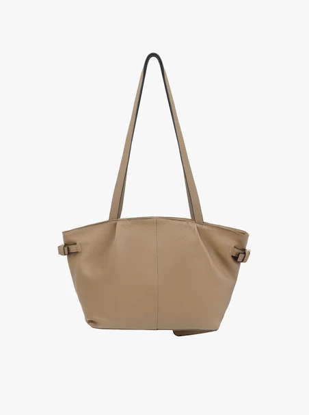Beige Handtasche mit Etui