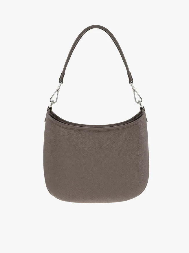 Handtasche aus braunem Leder und Velours
