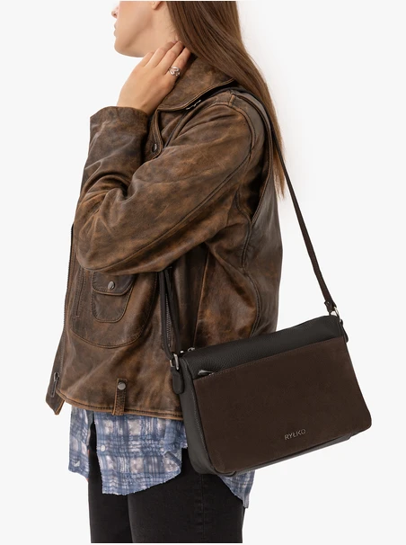 Dunkelbraune Handtasche