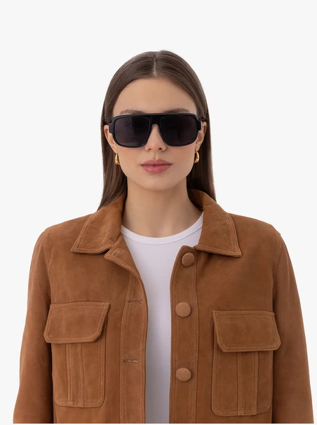 Unisex-Sonnenbrille schwarz mit Polarisation