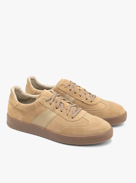 Beige Sporthalbschuhe