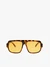 Unisex-Pantherbrille mit gelben Gläsern