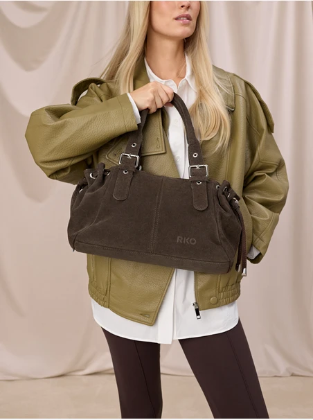 Braune mittelgroße Handtasche