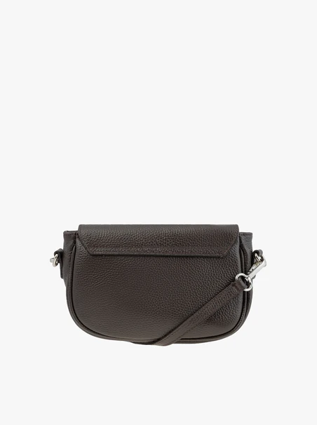 Dunkelbraune Handtasche mit dekorativer Schnalle