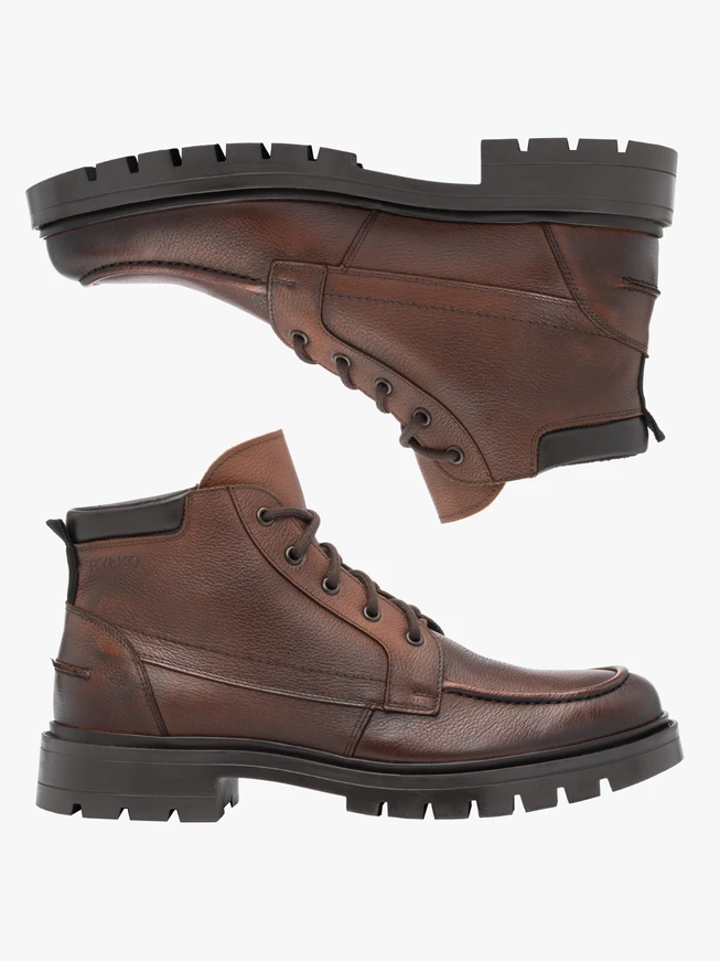 Braune Vollnarbenlederstiefel