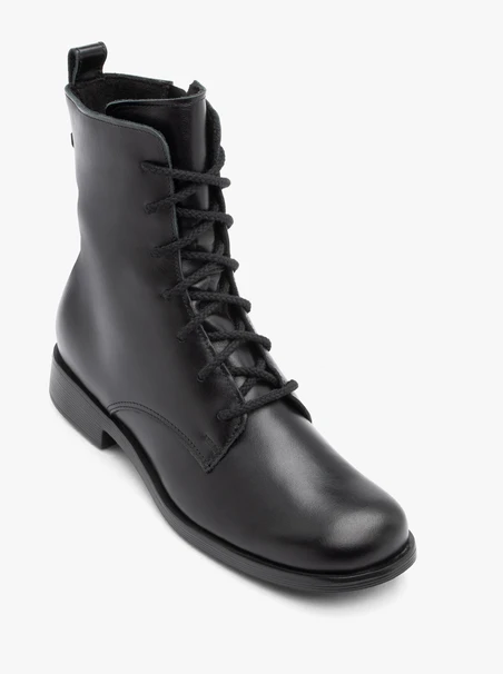 Schwarze Lederstiefel