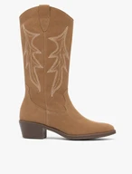 Beige genähte Cowboystiefel