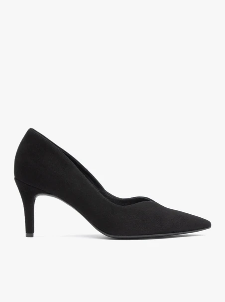 Schwarze Stiletto-Pumps aus Velours