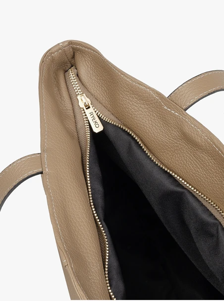 Beige Handtasche mit Etui